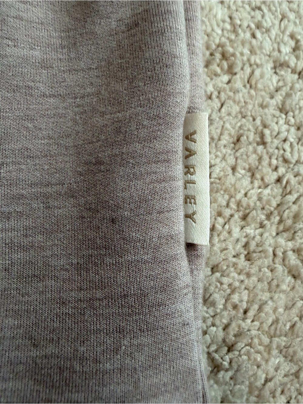 Varley Yates Half-Zip Sweatshirt Doublesoft Beige Women's Size Med - Picture 8 of 11